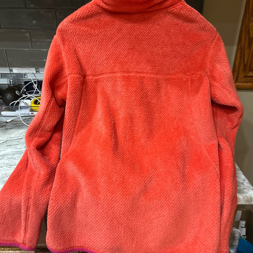 Patagonia Polartec Re-tool Half Snap Pullover Womens Sherpa Retro Y2k Orange - Picture 4 of 8